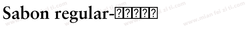 Sabon regular字体转换